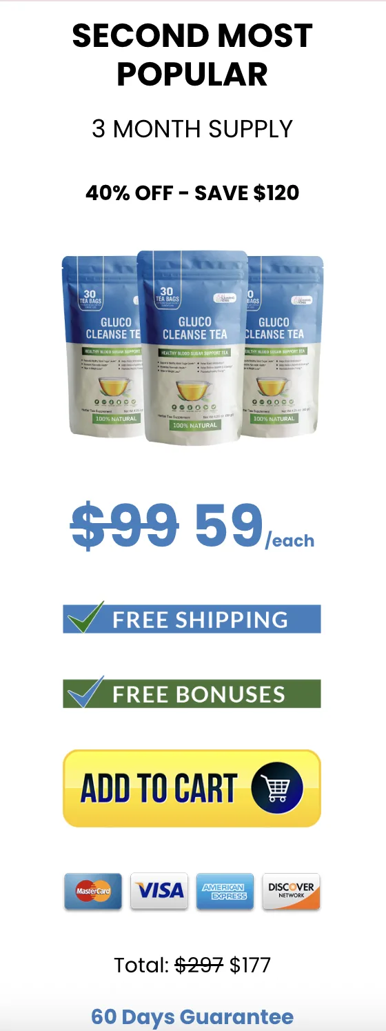  gluco cleanse tea-3-bottle